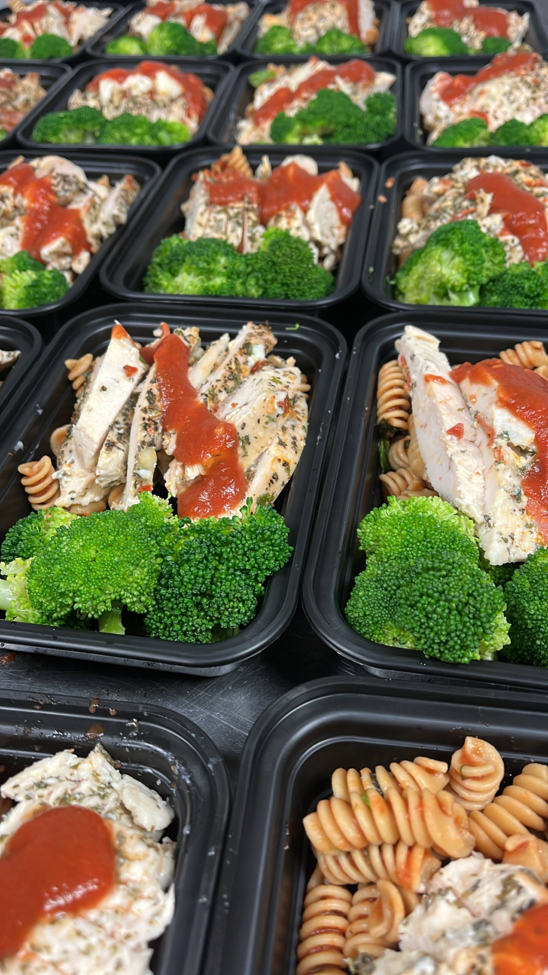 Pizza Stuffed Chicken & Whole Wheat Pasta