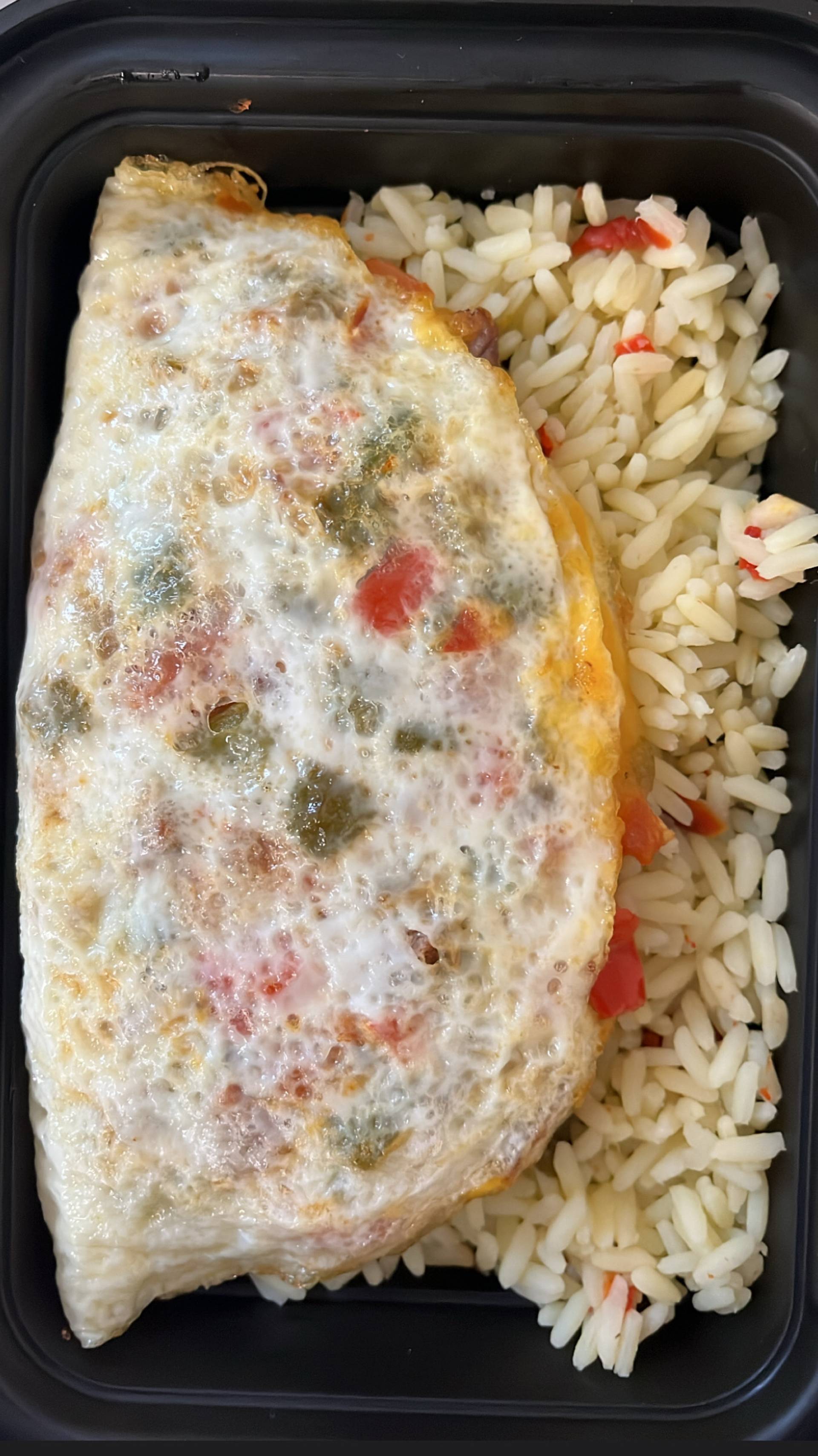 Breakfast) Tex Mex Steak Omelette & Fiesta Rice