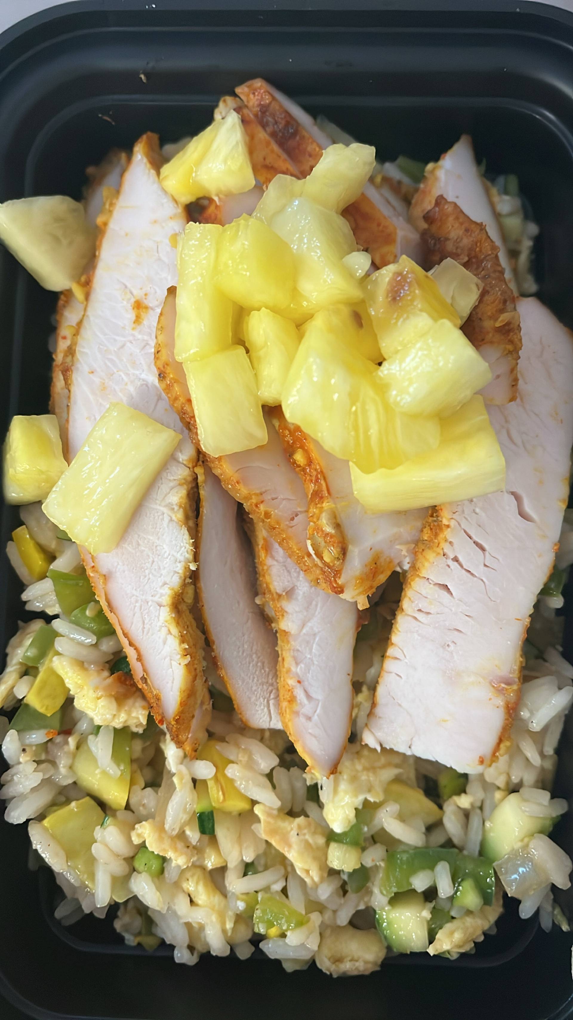 Pineapple Roasted Turkey Breast & Fried Rice