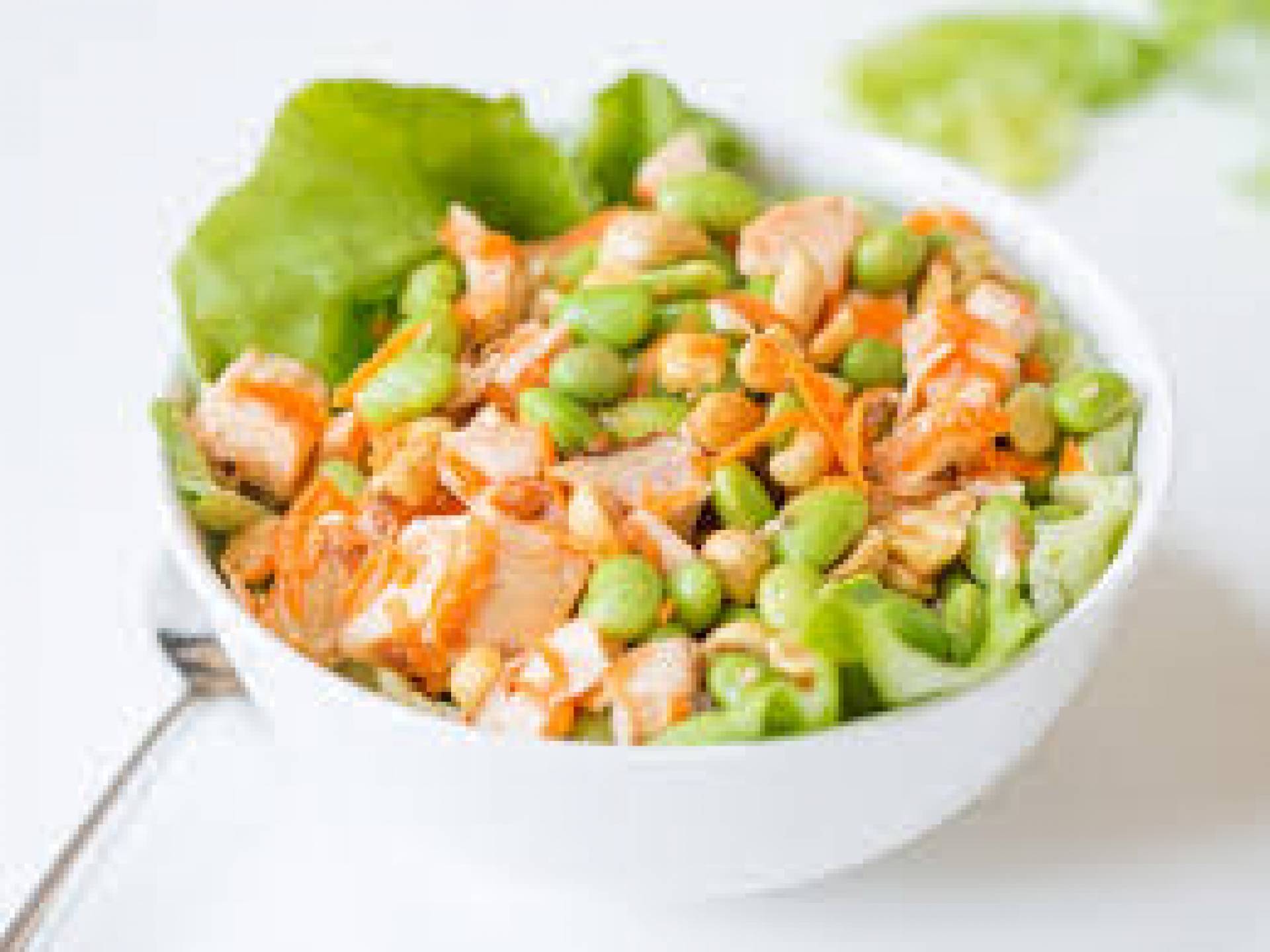 Low Carb)  Grilled Chicken & Edamame Bowl