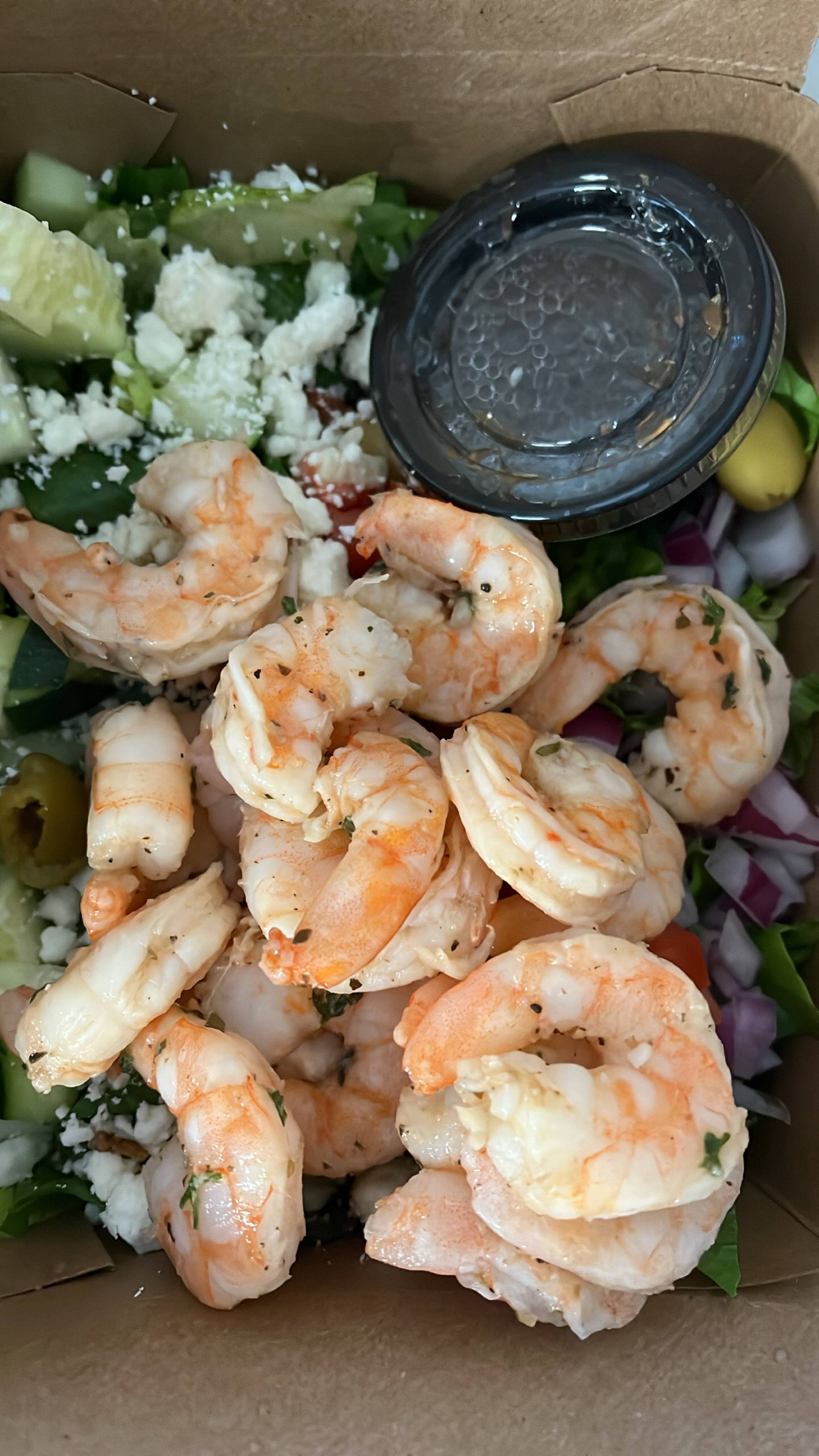 Salad) Shrimp & Greek Salad