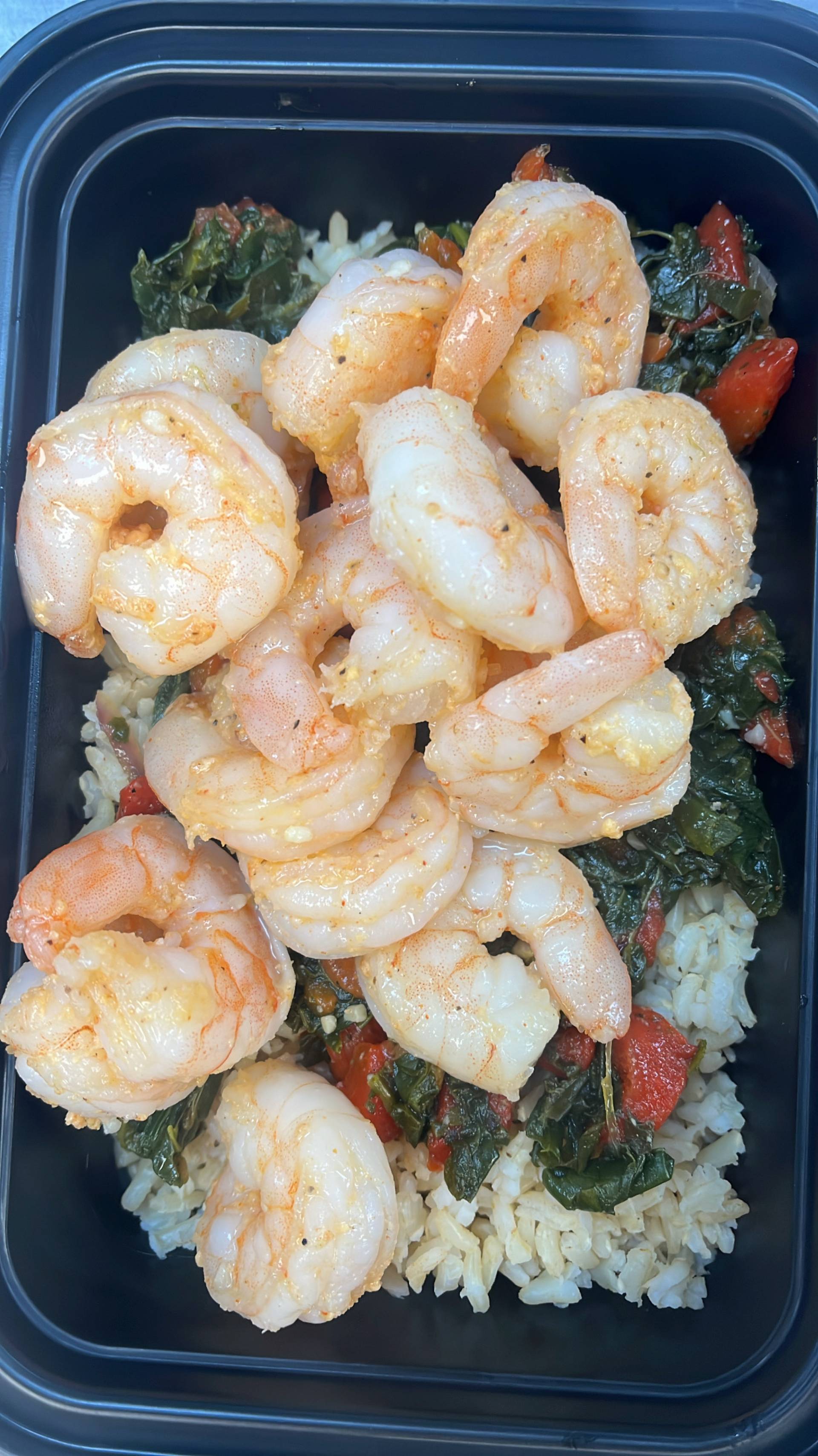DF Balanced Meal) Shrimp Spinach & Rice Bowl