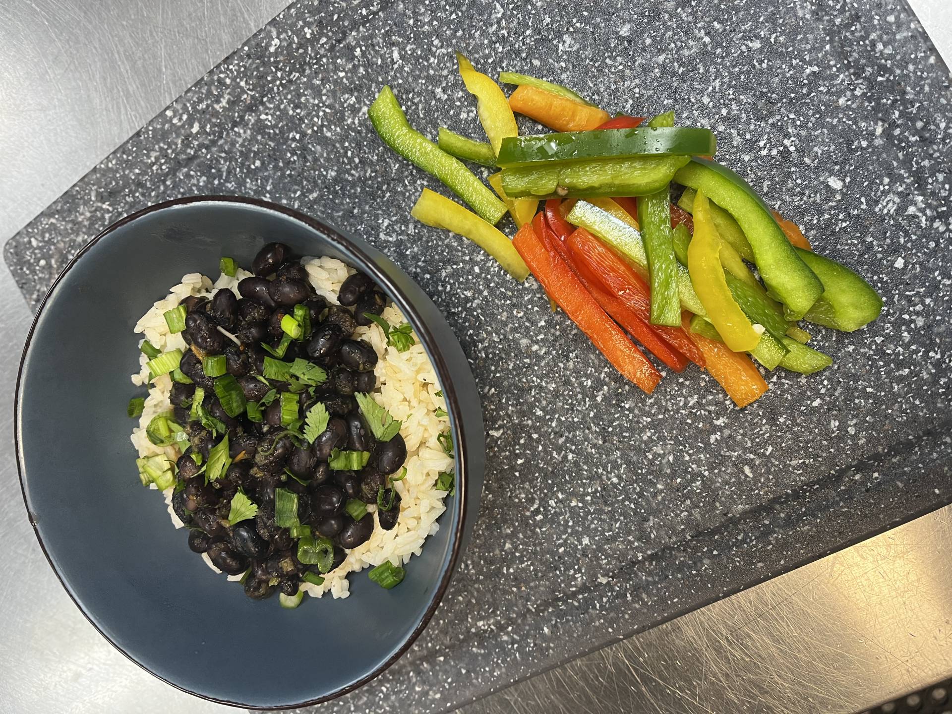 Vegan) Black Bean Sofrito & Jasmine Rice