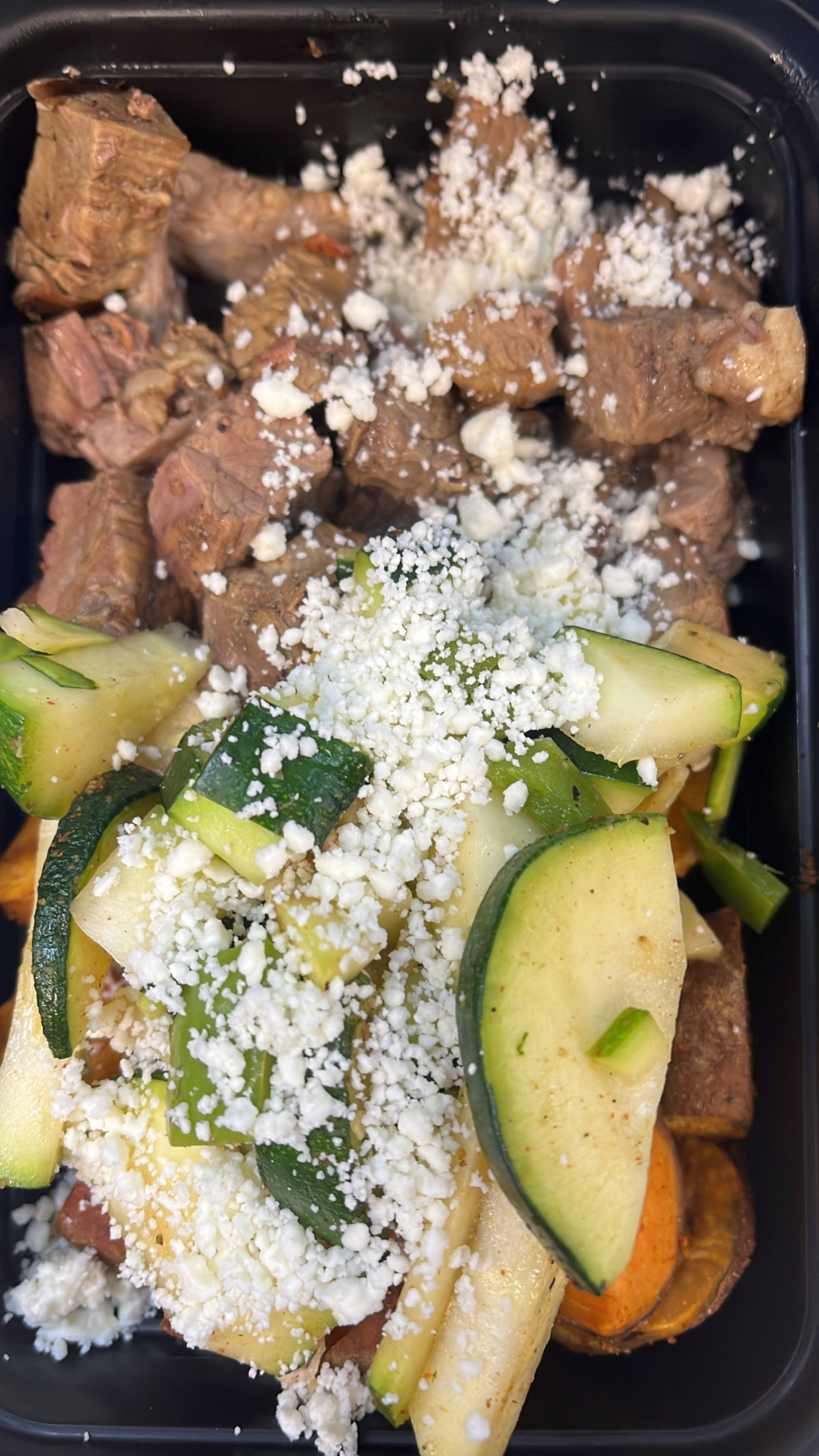 Balanced Meal) Steak, Sweet Potato & Feta bowl