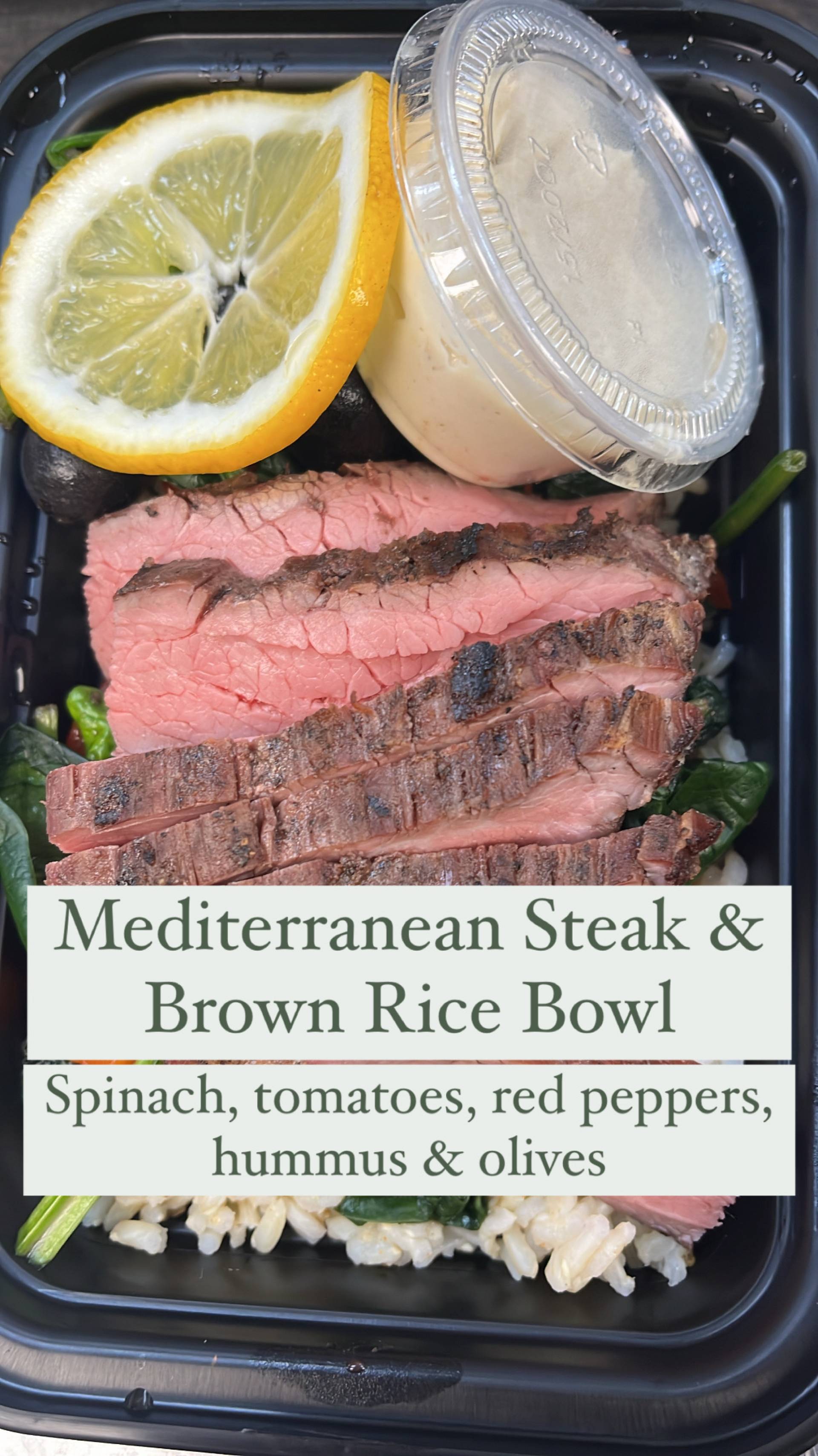 Balanced Meal DF) Mediterranean Steak & Brown Rice