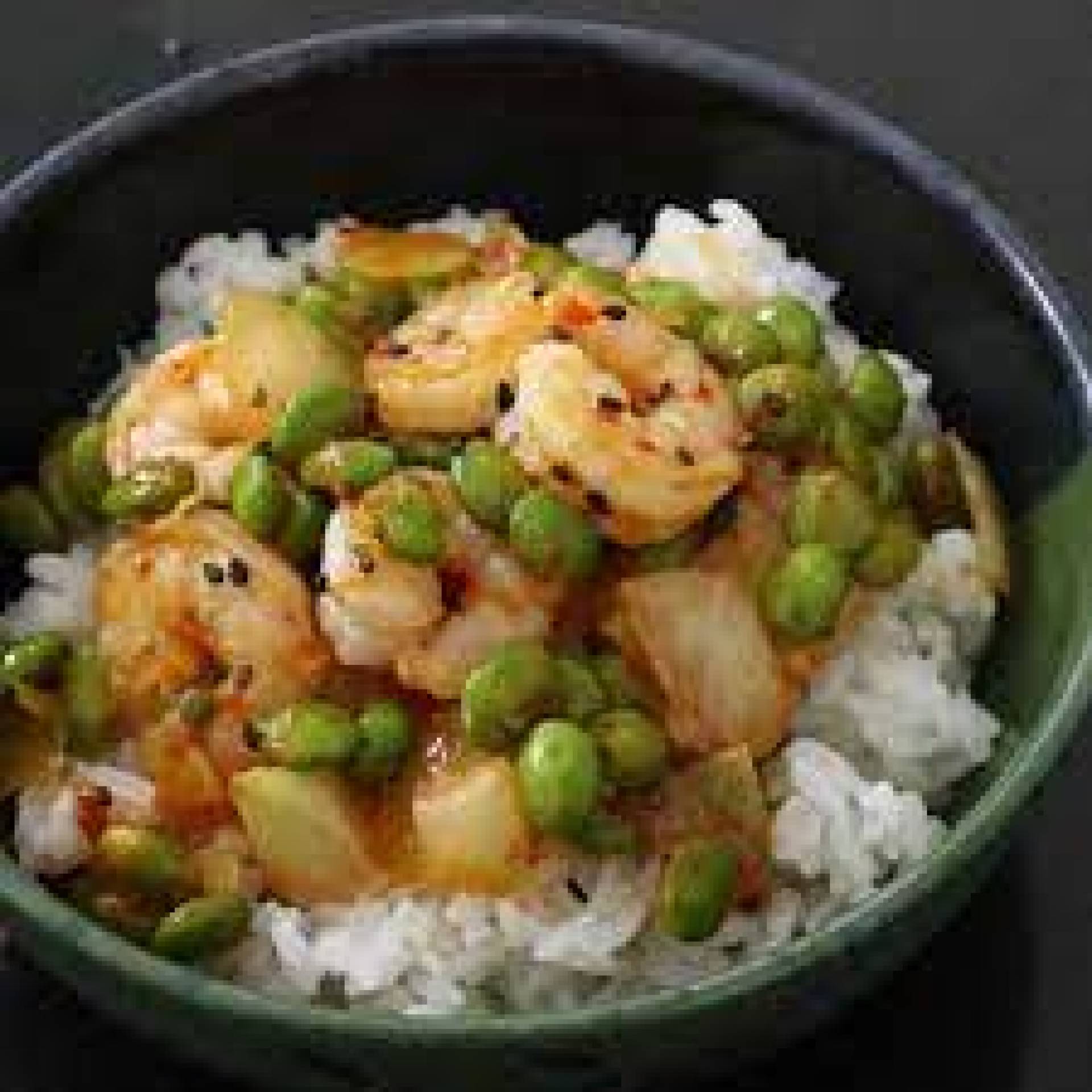 Balanced Meal DF) Shrimp, Edamame Rice Bowl