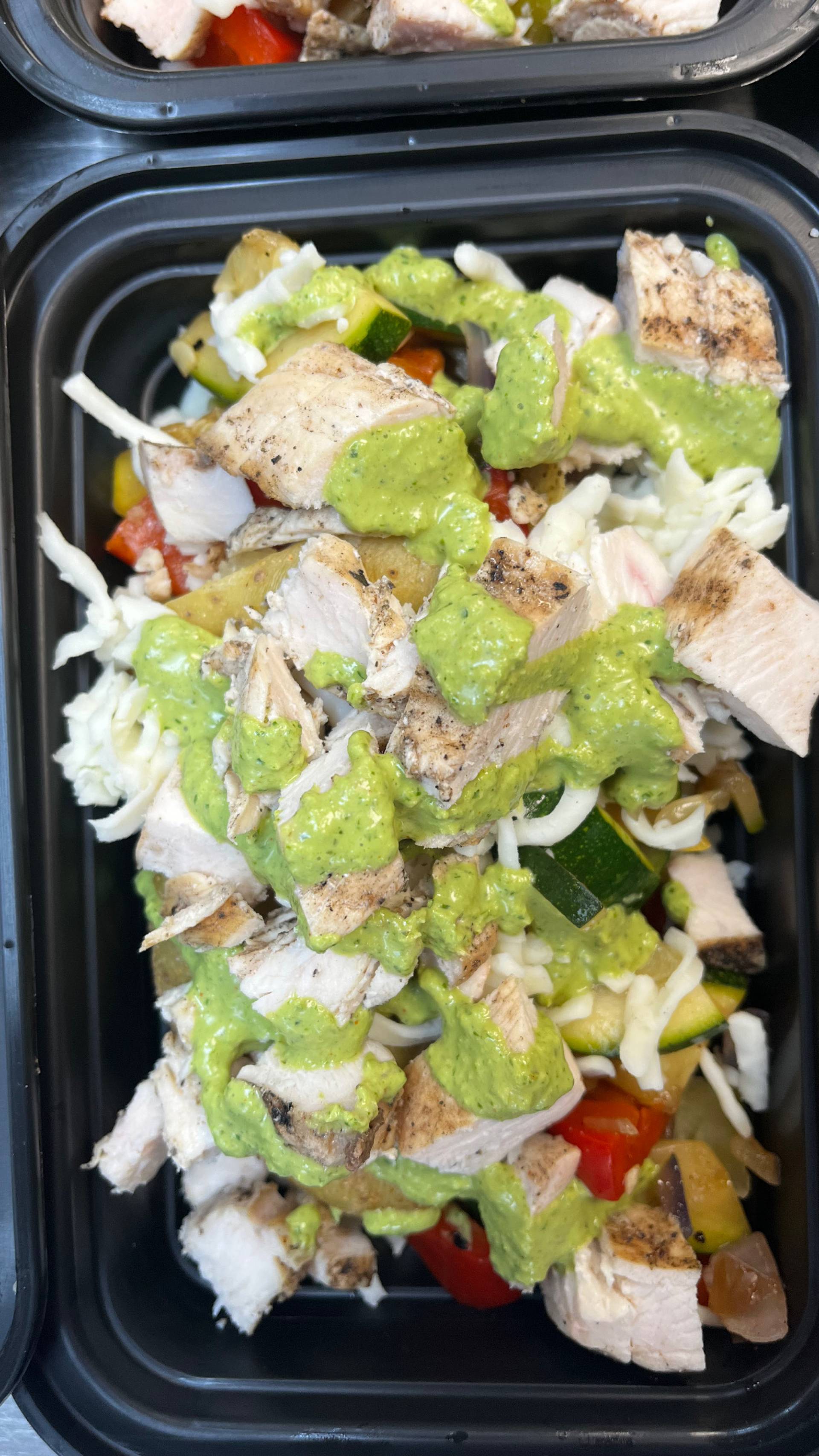Balanced Meal) Chicken, Green Goddess Potato Bowl
