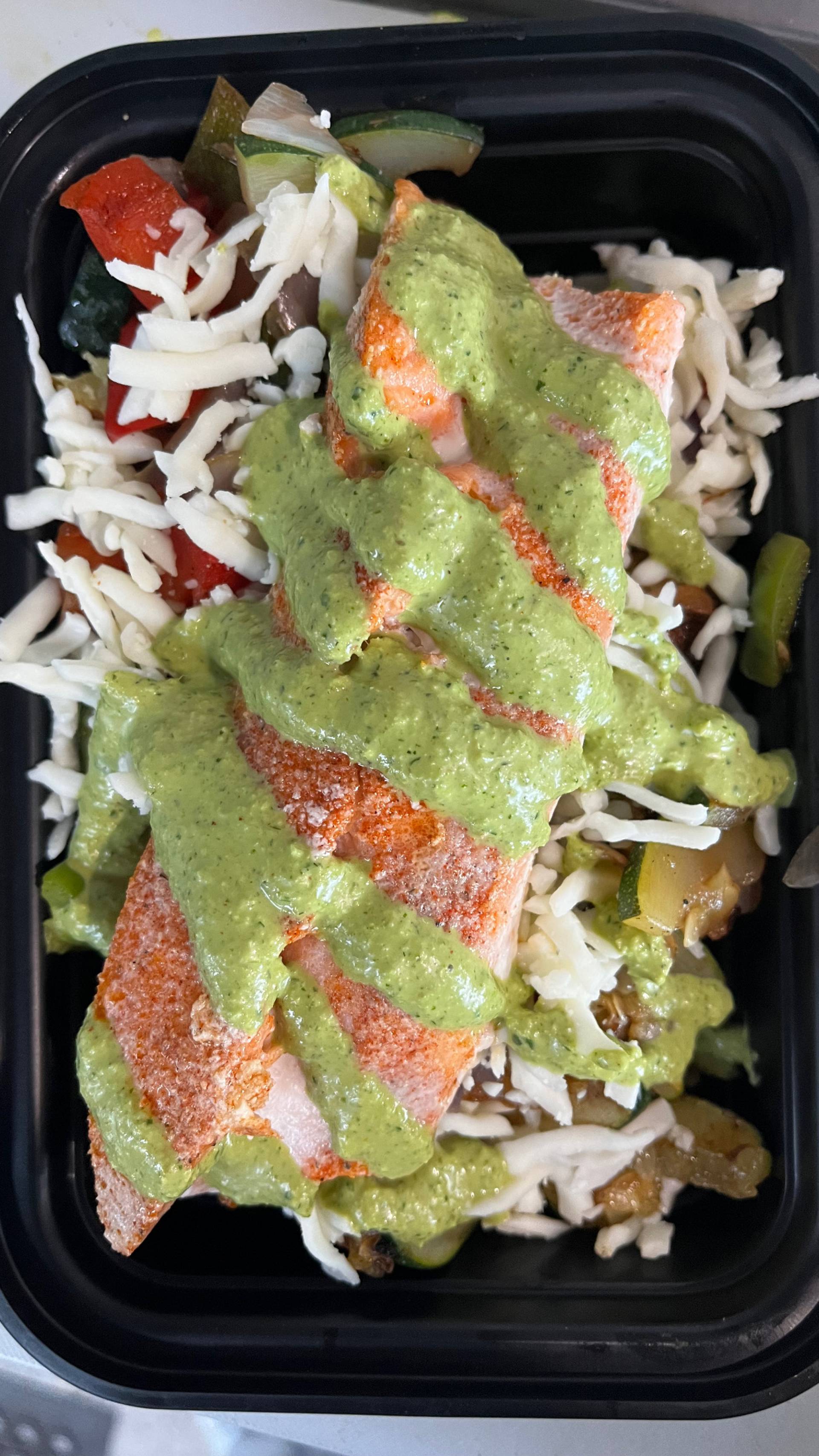 Balanced Meal) Salmon, Green Goddess & Potato Bowl