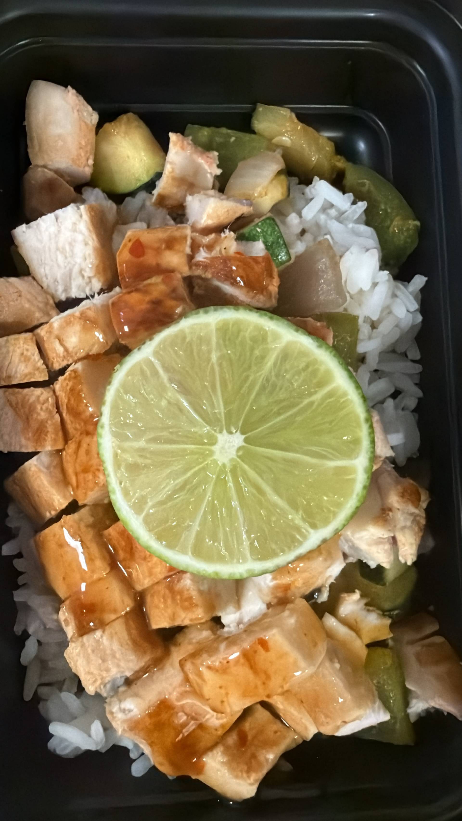 Balanced Meal DF ) Mango Habanero Chicken & Rice
