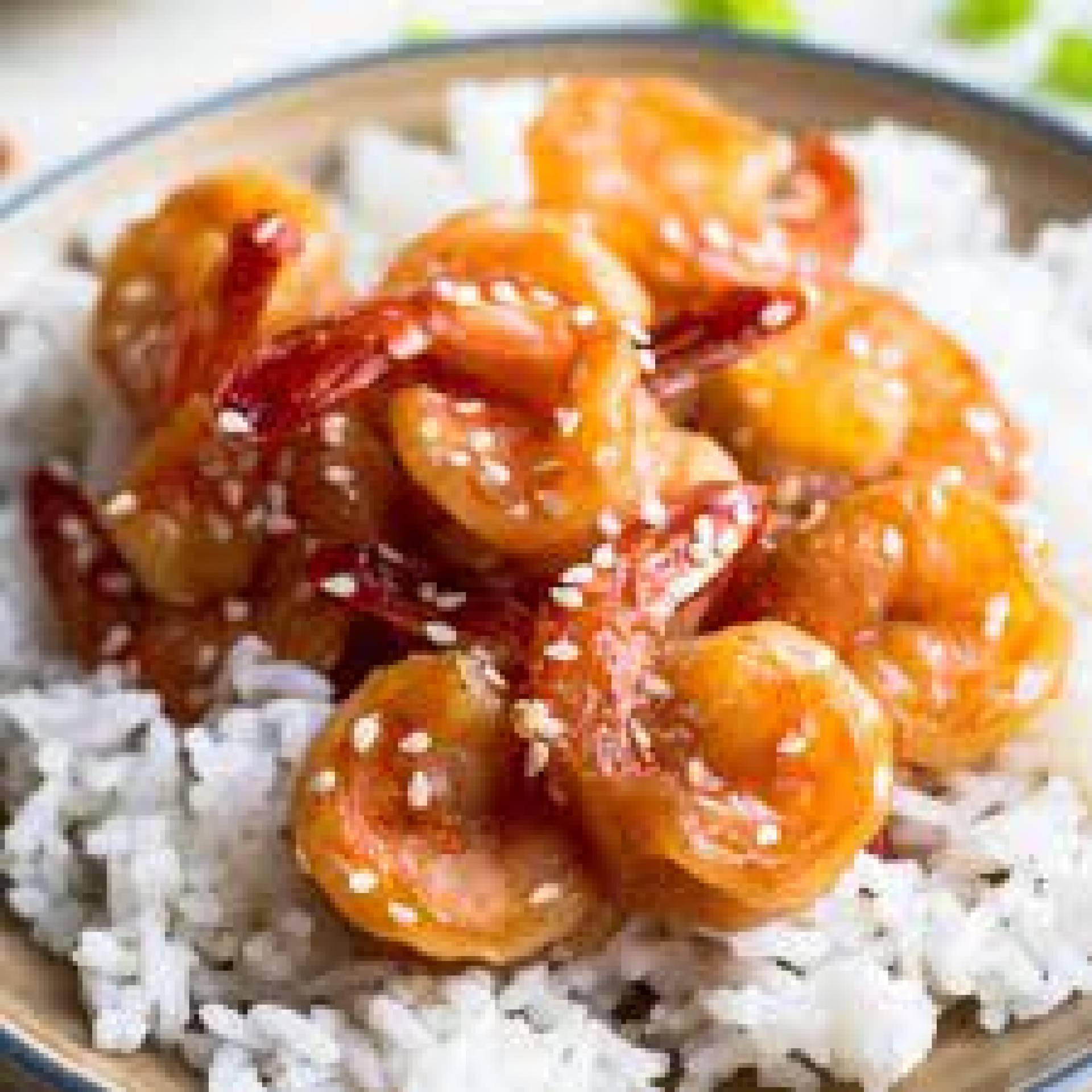 Balanced Meal DF) Honey Sesame Shrimp & Lime Rice