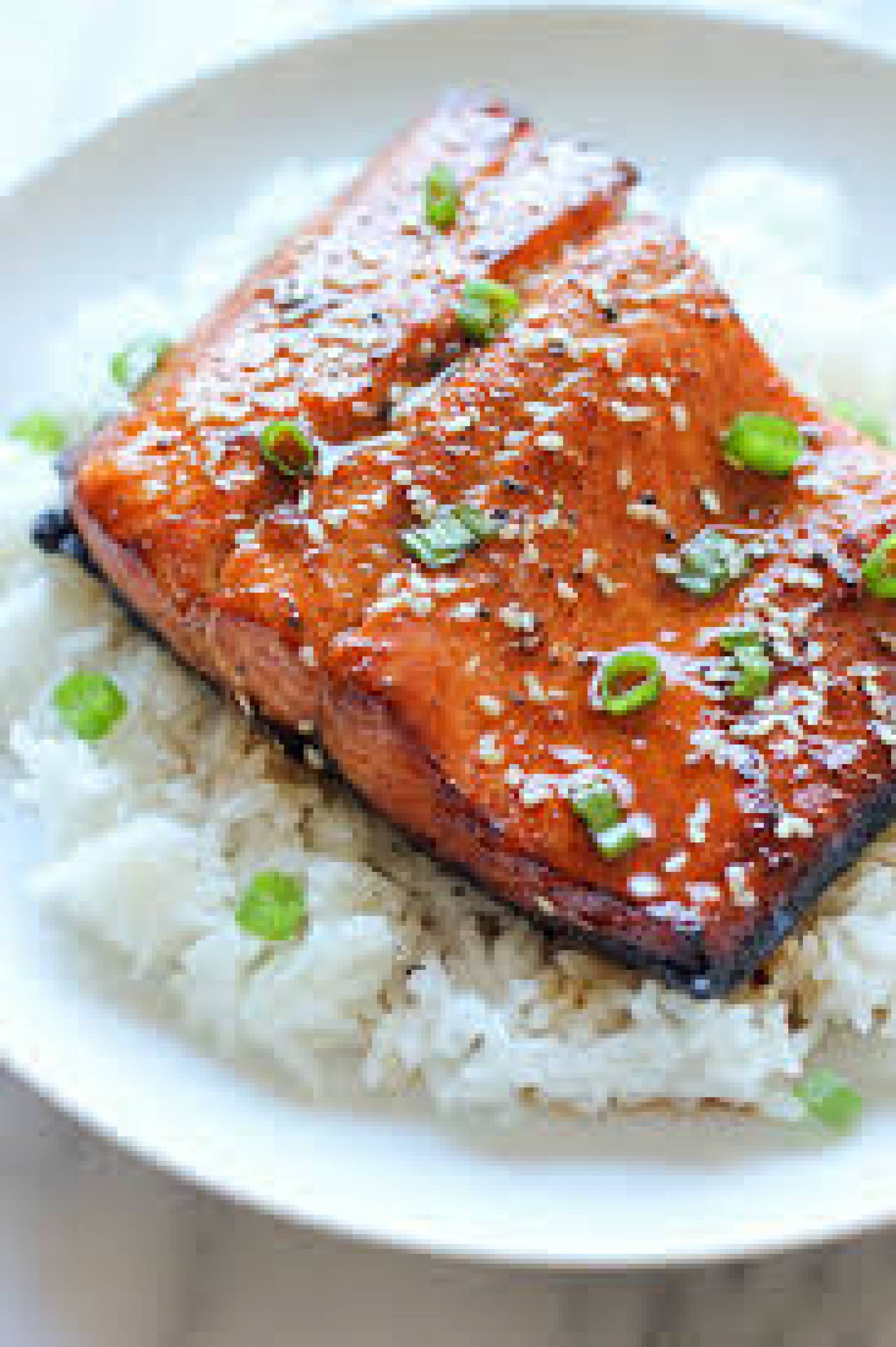 Balanced Meal DF) Honey Sesame Salmon & Lime Rice