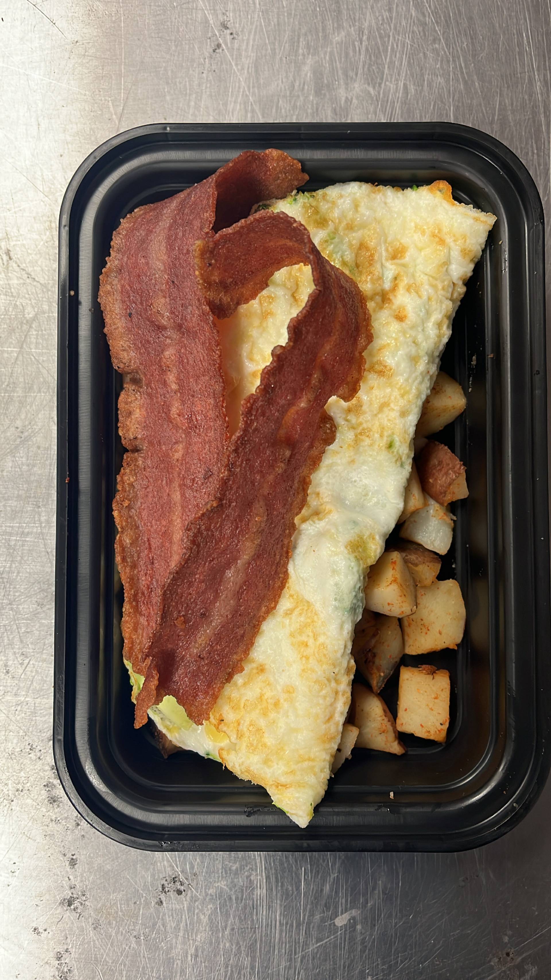 Broccoli Cheddar Omelette & Red Potato