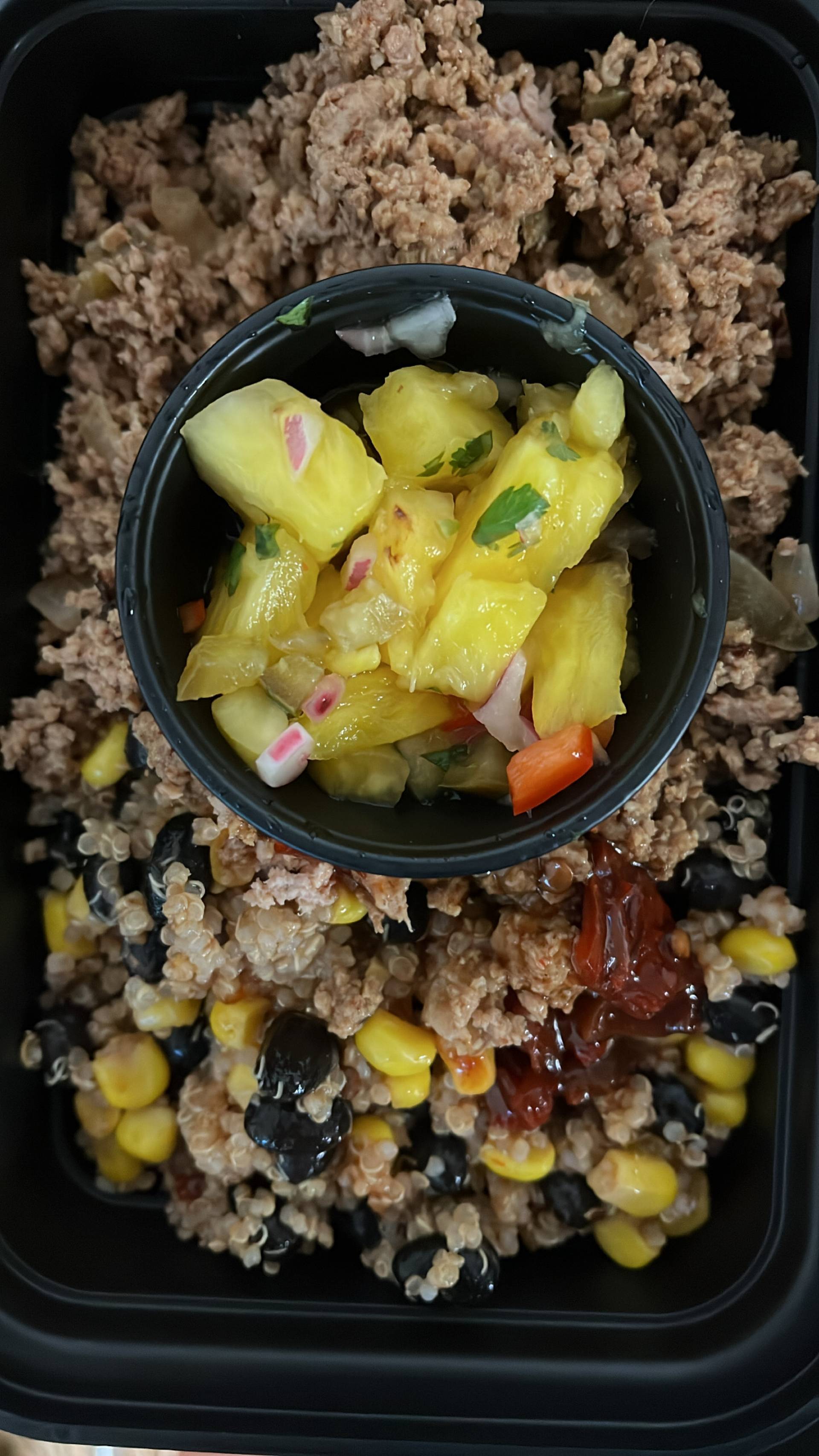Spicy Turkey , Black Bean , Corn & Quinoa Bowl