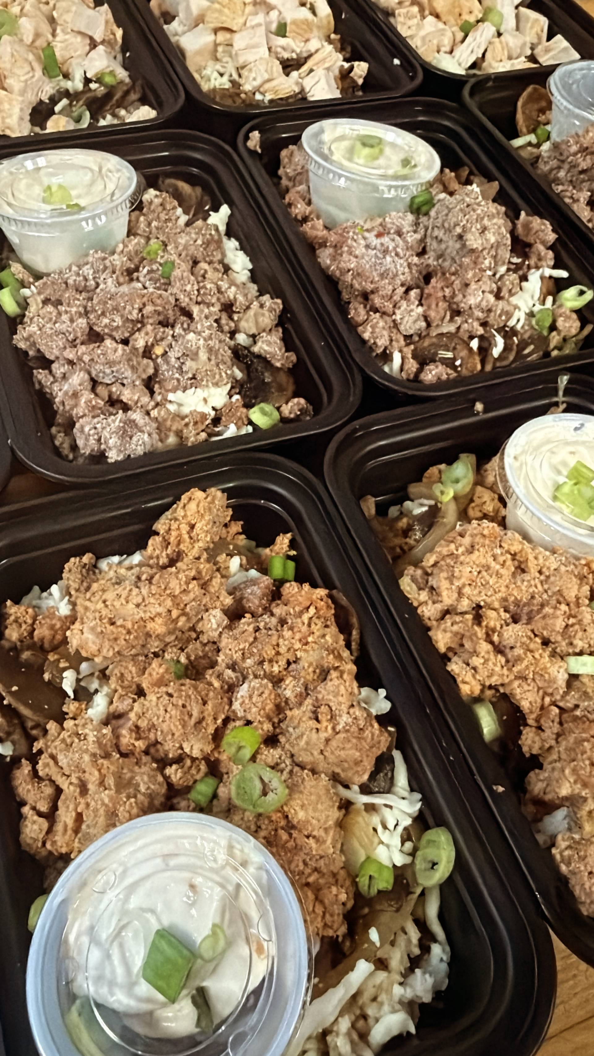 Balanced Meal) French Onion, Spicy Beef, Brown Rice Bowl