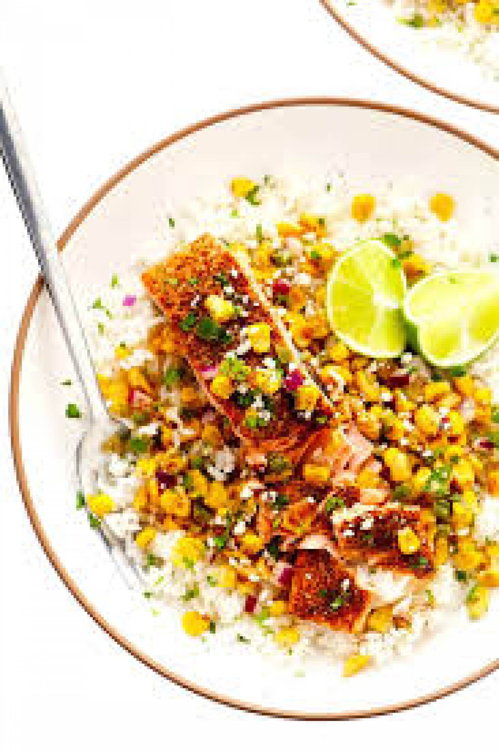 Balanced Meal) Salmon Street Corn Bowl