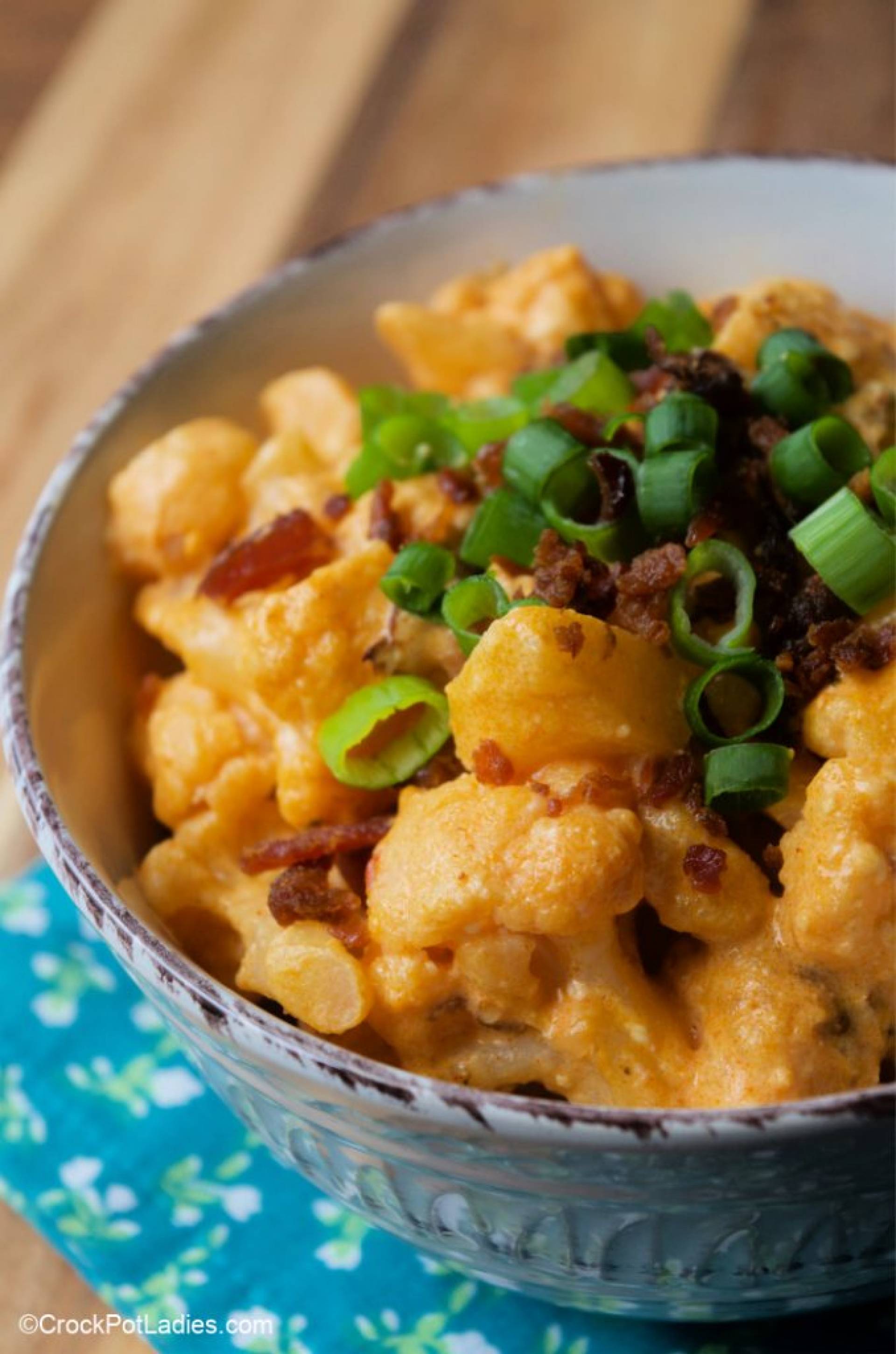 Low Carb/ Keto) Shrimp, Bacon Cauliflower Buffalo Ranch Bowl