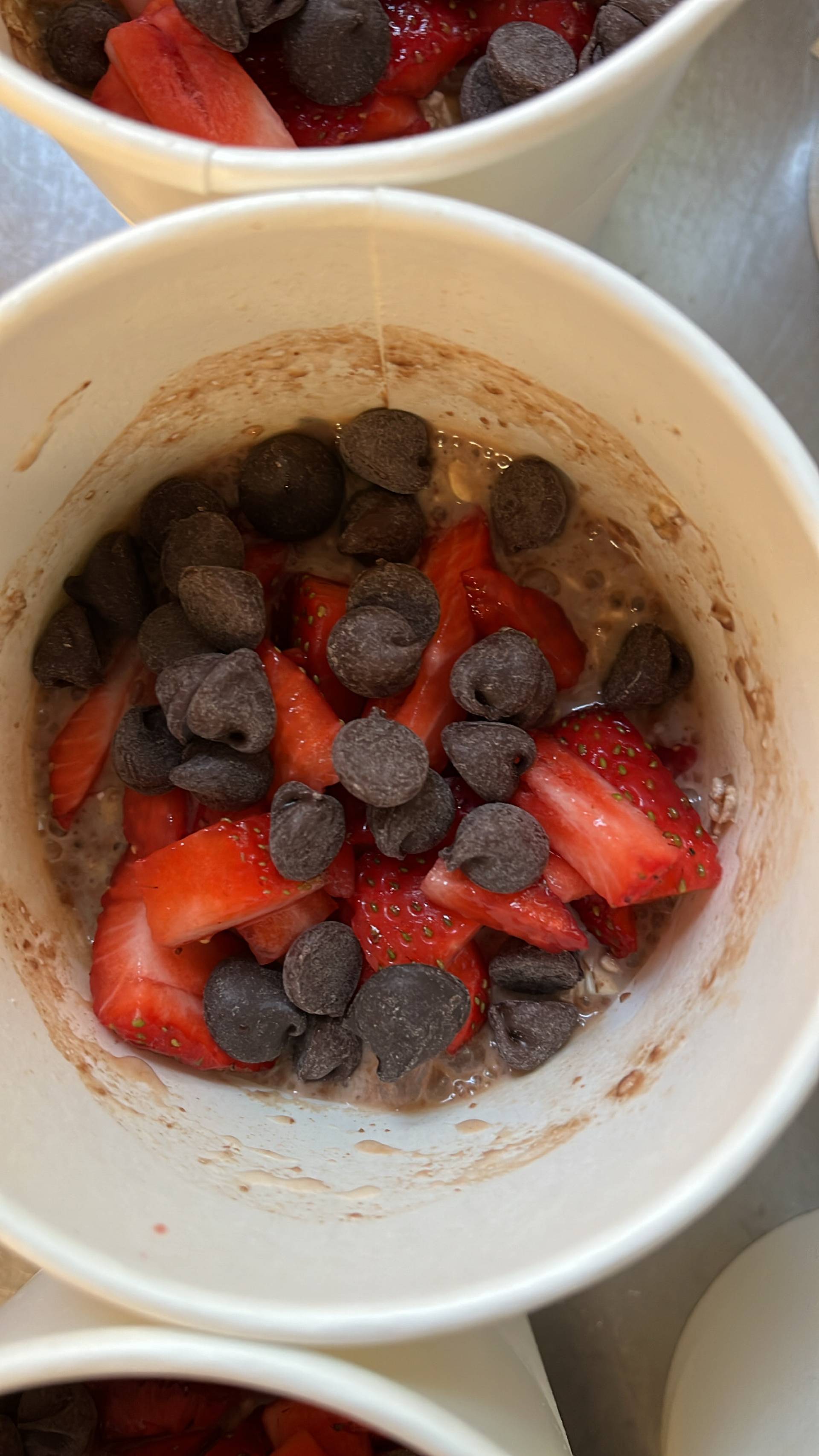 Breakfast) Chocolate Strawberry Protein Oats (frozen)