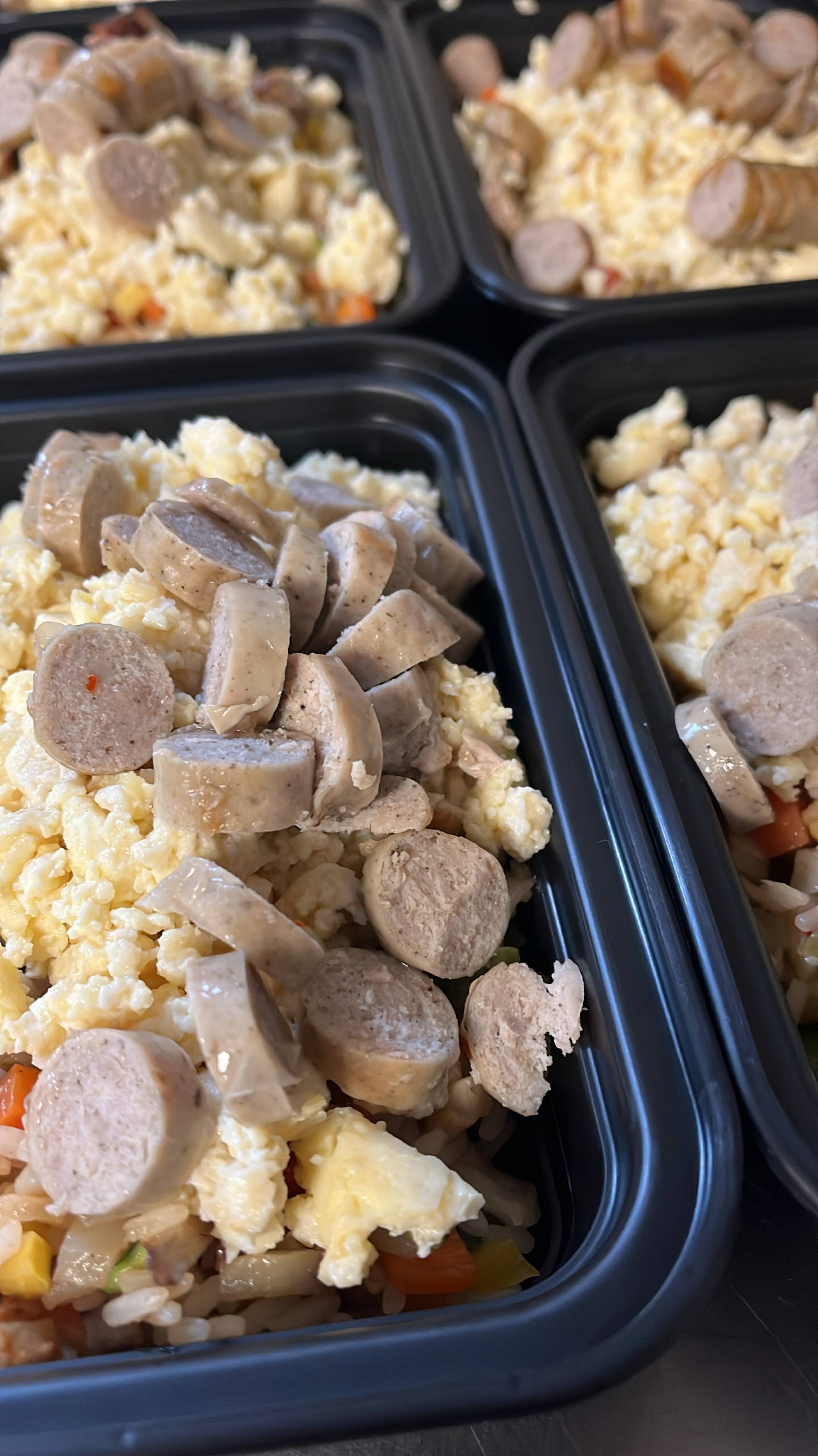 Breakfast Fried Rice w/ Egg Whites, Diced Turkey Sausage