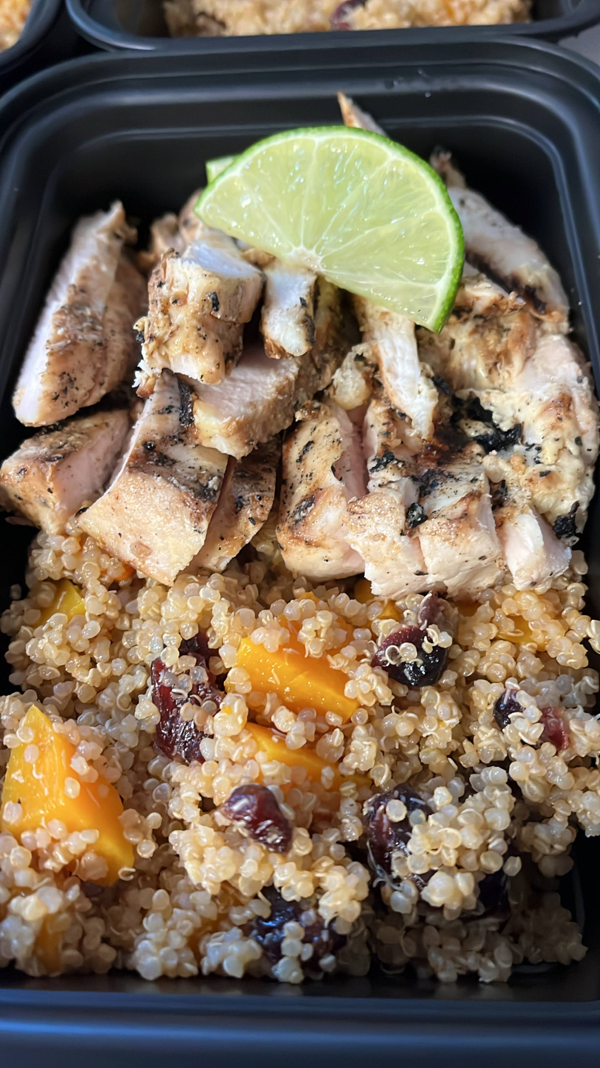 Balsamic Grilled Chicken & Butternut Squash, Cranberry, Quinoa Bowl