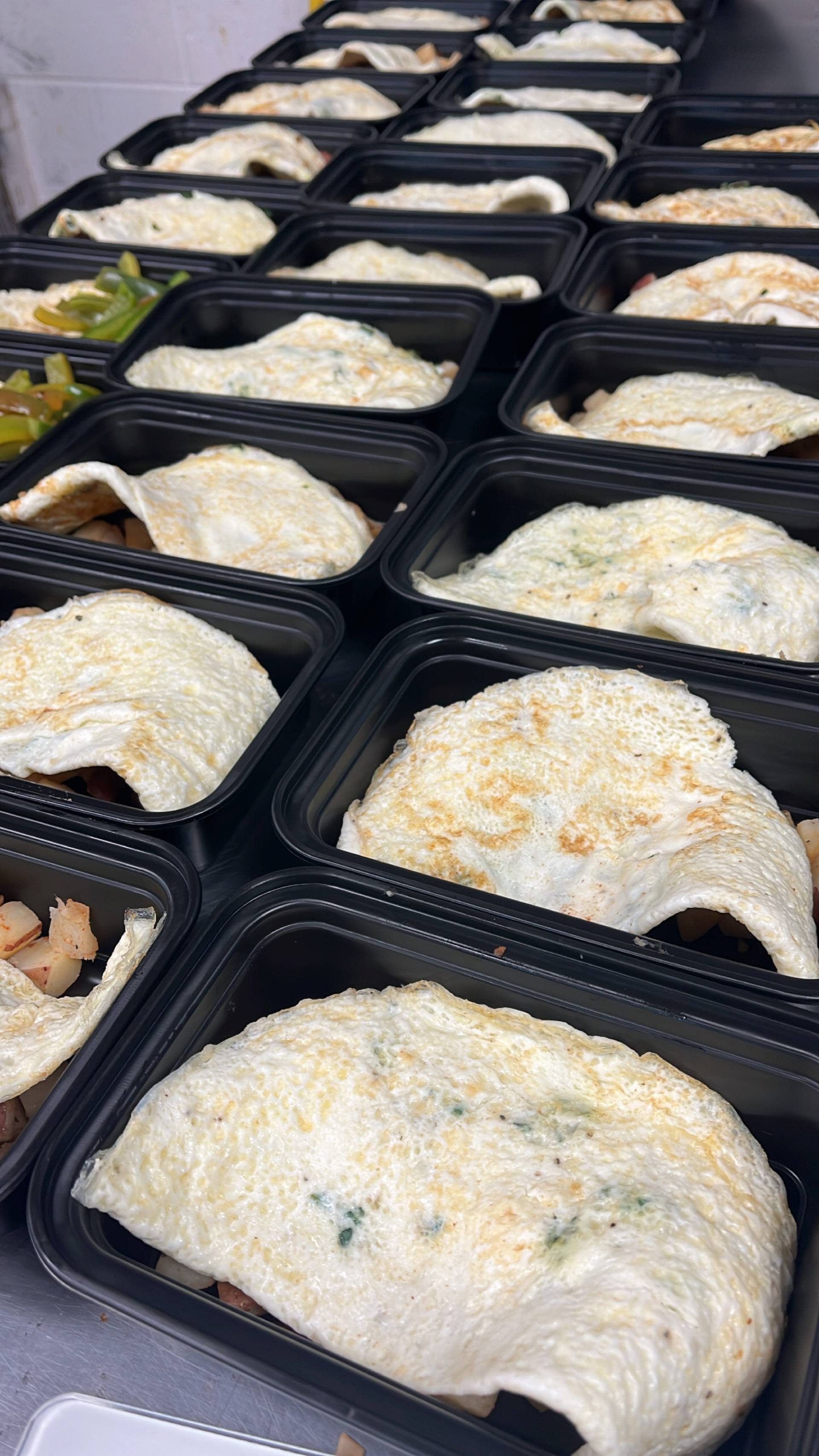 Broccoli & Cheddar, Egg White Omelette Side of Turkey Sausage