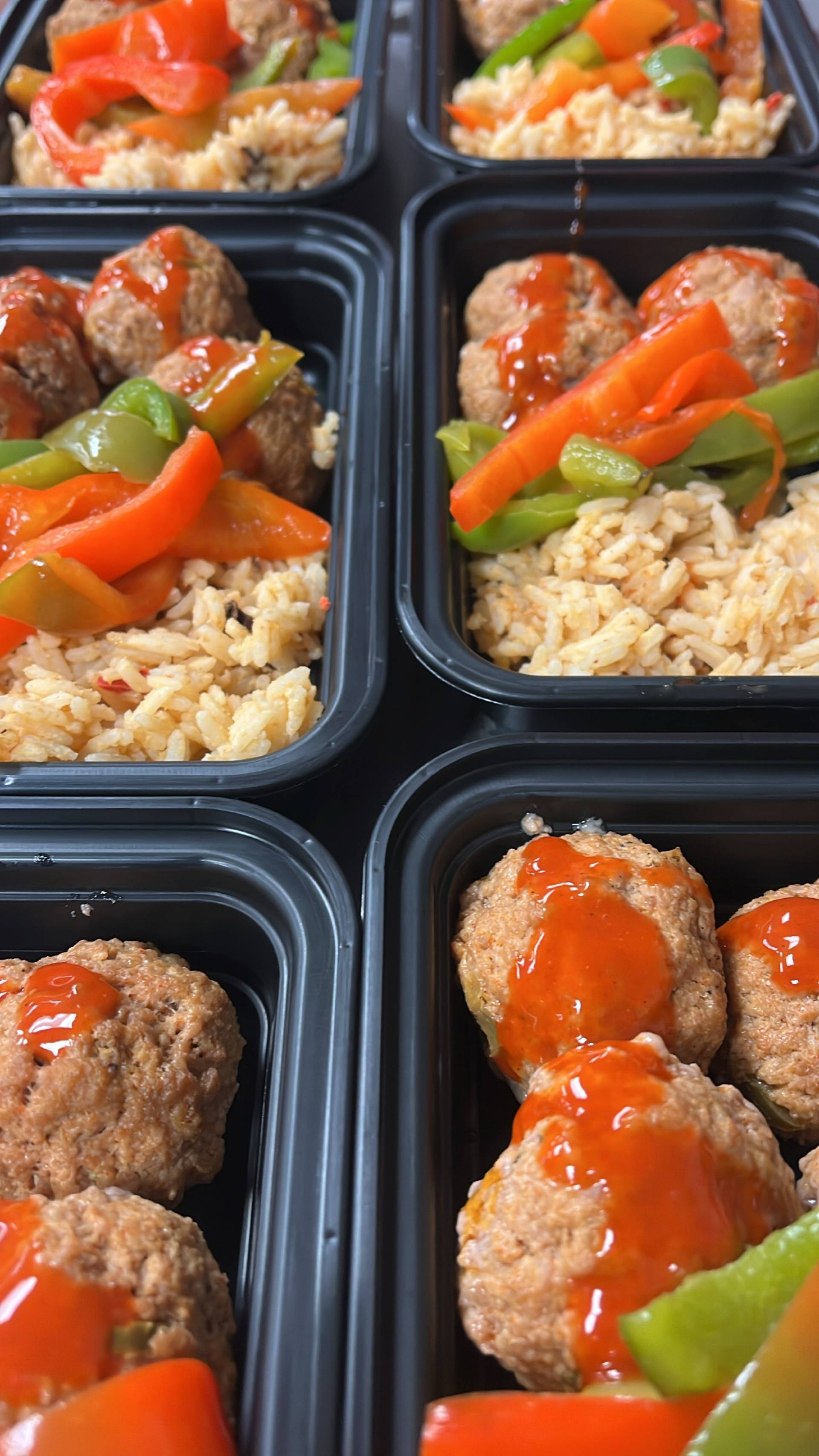 Balanced Meal DF) Spicy Turkey Meatballs & Chipotle Rice