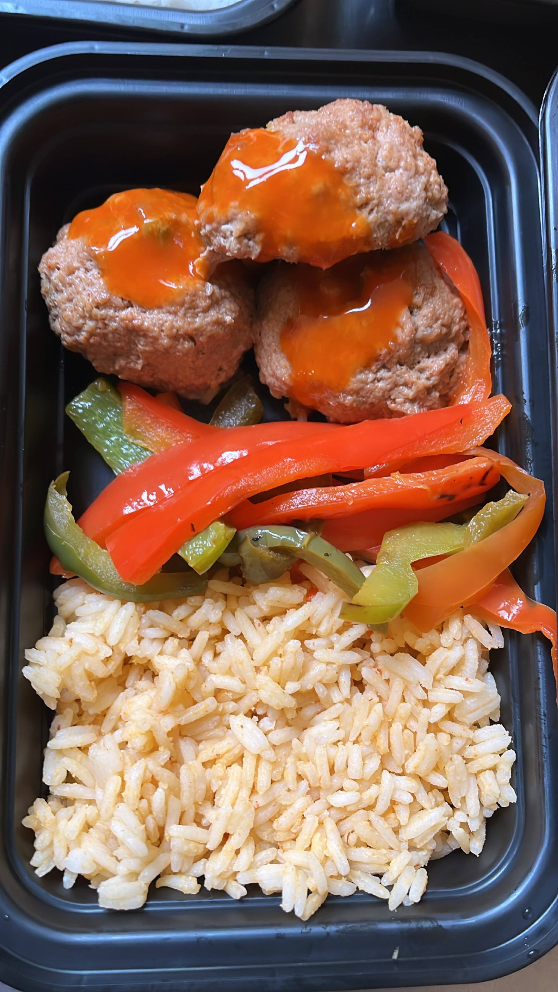 Balanced Meal DF) Spicy Turkey Meatballs & Chipotle Rice